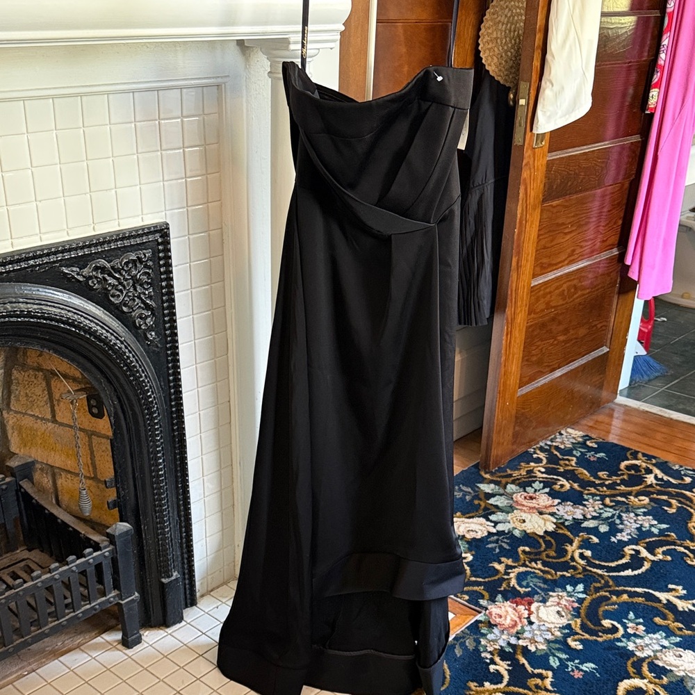 Shoshanna Midnight Black Strapless hi‎ lo  Dress- NWT. Retail 850